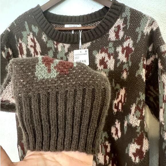 NWT STITCHDROP Floral Sweater Dress Size M Casual Classic Cozy Whimsygoth Preppy - Picture 3 of 12
